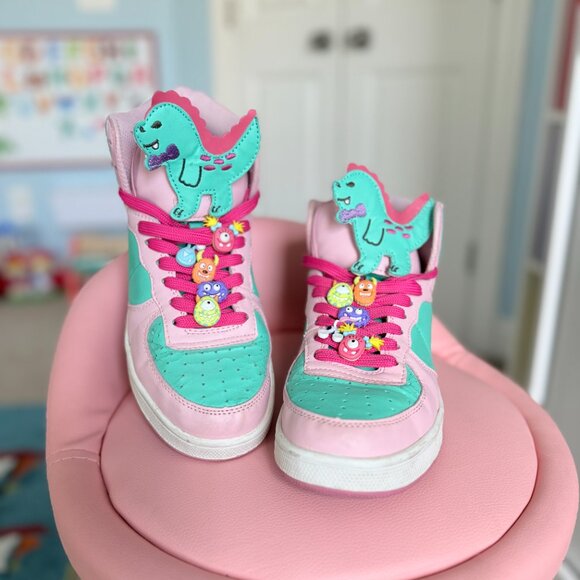 Kawaii Dinosaur Pastel High Top Sneakers - Picture 2 of 12